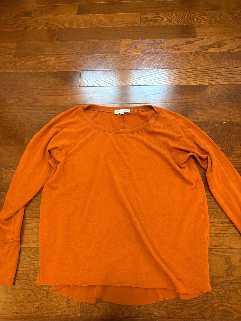 Michael Stars Pumpkin Orange Long-Sleeve Crewneck